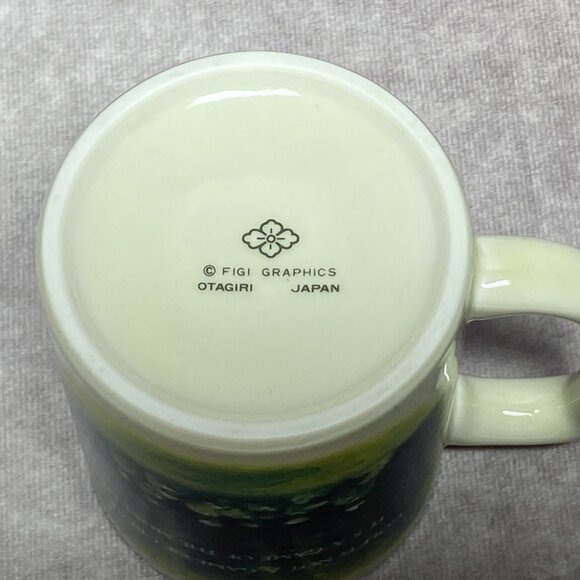 Vintage Otagiri Golf Mug 8oz Figi Graphics Japan - Golfer & Quote Scene Ceramic - Picture 9 of 11